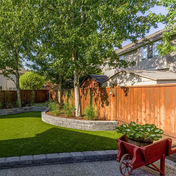 Wooden garden fence 